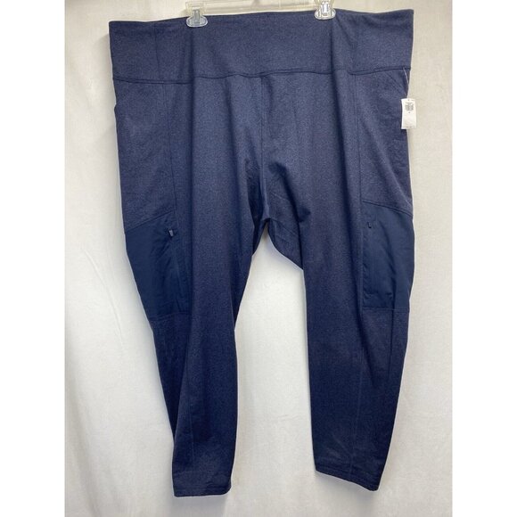 Old Navy Active Cozecore High-Rise Leggings Go Dry Women Sz 4X Blue Zip Pockets - Picture 1 of 16